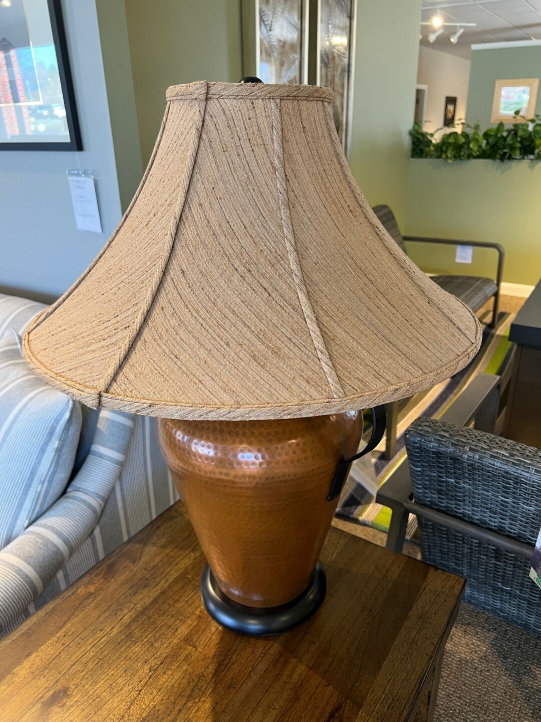 Hand Hammered Copper Urn Table Lamp 